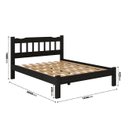 Ver imagem 2 de Cama Perola Queen 160 Madeira Maciça Reforçada Preto Nemargi