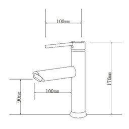 Torneira para Banheiro Prizi Pipe Mini Misturador Monocomand - 3