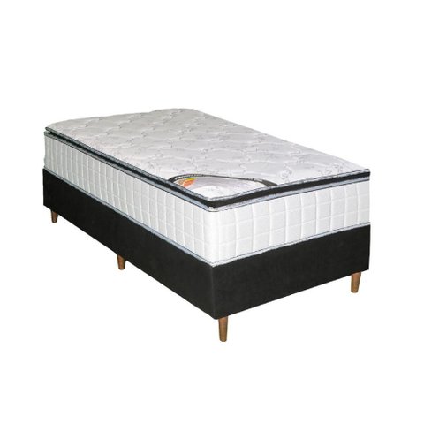 Colchão Solteiro Molas Ensacadas Miami + Base 88x188x71