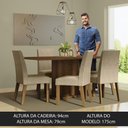 Ver imagem 4 de Conjunto Sala de Jantar Mesa Tampo de Madeira 6 Cadeiras Rustic/imperial Renata Madesa