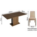 Ver imagem 3 de Conjunto Sala de Jantar Mesa Tampo de Madeira 6 Cadeiras Rustic/imperial Renata Madesa