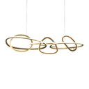 Ver imagem 1 de Lustre Pendente Nordecor Jeda 2710 Ouro Champagne Led Bivolt