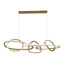 Ver imagem 3 de Lustre Pendente Nordecor Jeda 2710 Ouro Champagne Led Bivolt
