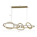 Ver imagem 2 de Lustre Pendente Nordecor Jeda 2710 Ouro Champagne Led Bivolt