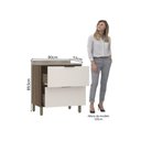Ver imagem 4 de Balcão de Cozinha 80cm 2 Gavetões com Tampo Aspen Luciane Móveis Vanilla/beige
