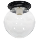 Ver imagem 1 de Plafon Colonial Chapa Preto Globo Incolor 10x20 Retrô