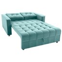 Ver imagem 3 de Sofá Cama Milão 2 Lugares 140cm Verde Veludo