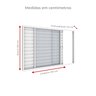 Janela Veneziana 3 Folhas 1,20m X 1m sem Grade em Alumínio Branco com Vidro – Vitrolar - 2