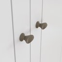 Ver imagem 3 de Guarda Roupa Comoda Mesa de Cabeceira Amy 5 Portas 10 Gavetas Branco Casa 812