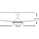 Ver imagem 2 de Ventilador de Teto Infinity Lux LED 6000K Branco 3 Pás MDF Bco 220V+Controle 2008 Lux Led 3 Pás