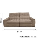 Ver imagem 3 de Sofá 254 cm 3 Lugares Retrátil Reclinável Matielo América
