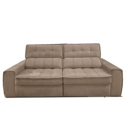 Sofá 254 cm 3 Lugares Retrátil Reclinável Matielo América - 2
