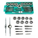 Ver imagem 2 de Kit Jogo de Tarracha Femea e Macho Pente Abre Rosca Fina 20 Pecas Cossinete Manual com Maleta