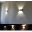 Ver imagem 4 de Arandela Led 8w Lente 8 Fachos Branca 3000k Quente Externa Bivolt