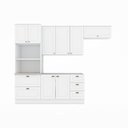 Ver imagem 6 de Cozinha Modulada America 4 Peças 8 Portas 5 Gavetas MDF Branco Móveis Henn