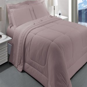 Jogo de Cama King Kacyumara Satinée Inrose 4 Peças 300 Fios