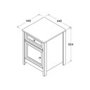 Ver imagem 6 de Mesa de Cabeceira Classica 1 Porta e 1 Gaveta 44cm Ditália