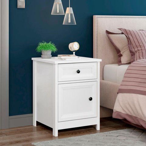 Mesa de Cabeceira Classica 1 Porta e 1 Gaveta 44cm Ditália