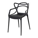 Ver imagem 2 de Conjunto Mesa Redonda Eames Black 90cm + 4 Cadeiras Allegra Sala Cozinha Jantar - La Mobilia