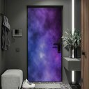 Ver imagem 1 de Adesivo Para Porta Nebulosa Espaço- 83X210Cm