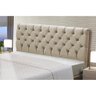 Cabeceira Estofada Cama Box Casal King Size Cristal 195cm Linho Areia - Desk Design - 2