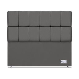 Cabeceira Piave Veluto Cinza Casal (12x140x125) - Revestida em Camurça - Ortobom - 2