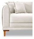 Ver imagem 4 de Sofá Living 2 Lugares Bouclê Branco 1.60m Pés em Madeira Bz Home Decor