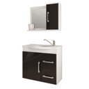 Ver imagem 1 de Gabinete de Banheiro com Cuba e Espelheira Vix 65cm Branco/preto - Mgm