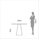 Ver imagem 4 de Mesa de Jantar Quadadra 4 Lugares 105cm x 105cm Base Piramide 100% MDF Carvalho Rose