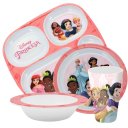 Ver imagem 1 de Kit Refeição Infantil Princesas Disney 4 Peças Pratos e Copo