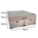 Ver imagem 6 de Cama Box Baú King Suede Bipartido + Colchão Ortobom Airtech Molas Ensacadas 65x193x203 Bege
