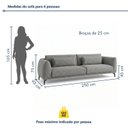 Ver imagem 4 de Sofá Living 4 Lugares com Almofadas 250cm Siena