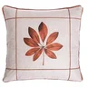Capa Almofada Linho Floral Luxo 45x45 - Terracota - 1