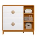 Ver imagem 3 de Conjunto de Quarto com Roupeiro e Cômoda Ipê - Moveis Leartam