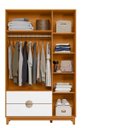 Ver imagem 2 de Conjunto de Quarto com Roupeiro e Cômoda Ipê - Moveis Leartam