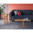 Ver imagem 2 de Kit para Sala com Mesa de Centro 90 Cm e 2 Mesas Laterais Cor:hanover com Dourado