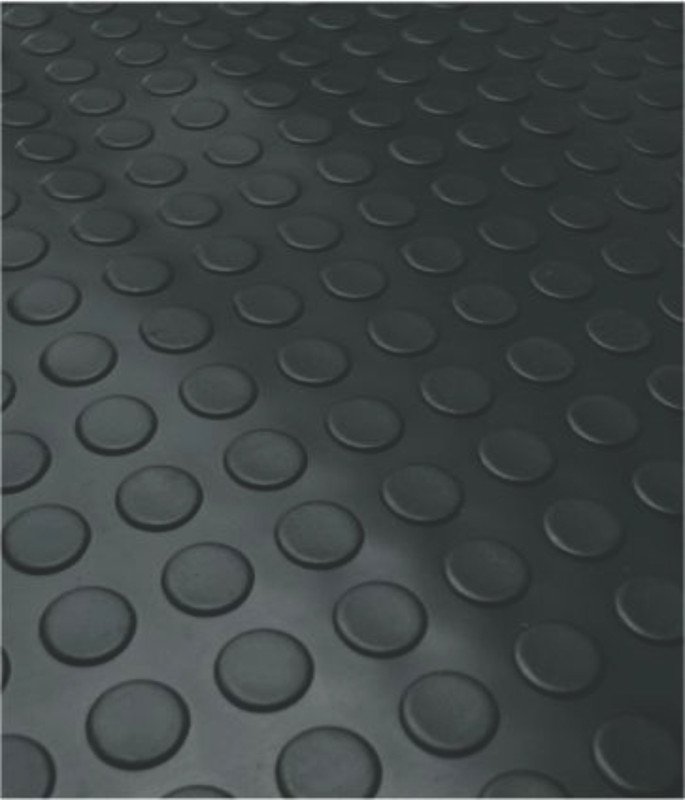 Piso Emborrachado Moeda 2mm 1,3x12 Metros Passadeira ou Piso Cor:preto