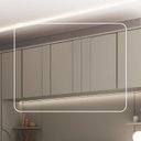 Ver imagem 6 de Módulo Aéreo para Quarto 3 Portas Elegance Canelado Cinza/Niquel