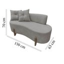 Ver imagem 7 de Namoradeira Sofá Feijão Luna Orgânica Bouclé Cinza Claro