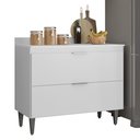 Ver imagem 5 de Armário de Cozinha com Tampo CP03 170cm Pérola Branco Z34 - Mpozenato