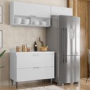 Ver imagem 1 de Armário de Cozinha com Tampo CP03 170cm Pérola Branco Z34 - Mpozenato