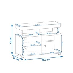 Rack Slim para TV com 5 Nichos - Café - 4