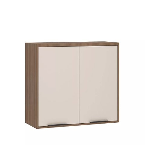 Armário Cozinha Aéreo 2 Portas 80 - Módulo Cozinha Aspen - Luciane 0409:vanilla / Beige