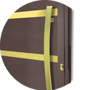 Ver imagem 3 de Porta Pivotante Lamb.Premium c/Puxador e. Sup.Marrom Corten Dourado 100 Brimak