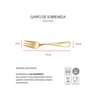 Garfo de Sobremesa Bolo Dourado Talheres Inox Buffet 50un - 2