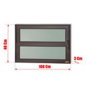 Ver imagem 4 de Basculante Alumínio 40 x 100 Elite V.Boreal Marrom Corten Brimak