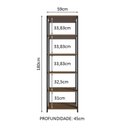 Ver imagem 4 de Conjunto Escritório Home Office com Mesa Industrial + Estante Preto/rustic Madesa