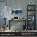 Ver imagem 5 de Conjunto Escritório Home Office com Mesa Industrial + Estante Preto/rustic Madesa