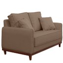 Ver imagem 5 de Sofa Sena 2 Lugares Base de Madeira para Sala Hotel Linho Marrom