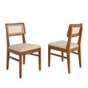 Ver imagem 3 de Conjunto Sala de Jantar com Mesa e 6 Cadeiras Madeira Maciça Viena Amêndoa